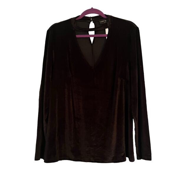 Lane Bryant Choker Style Tunic 18/20 Keyhole Back NEW Black Stylish Holidays - Picture 1 of 9